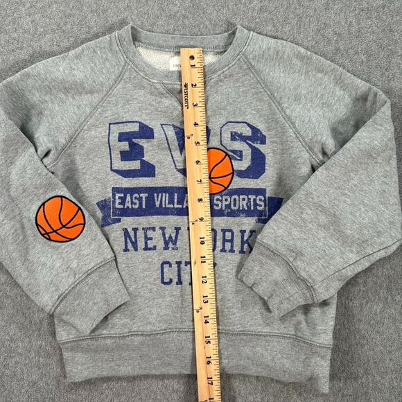 Crewcuts J.Crew New York City Sweatshirt Boys Small 6/7 Gray Basketball Pullover - Picture 6 of 9